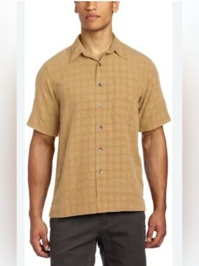 NWT Royal Robbins San Seco Short Sleeve Button Up Shirt UPF 50+ Size Large